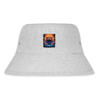 beer statement joke kids cute present idea happy - Stanley/Stella Recycled Bucket Hat - heather grey - Front