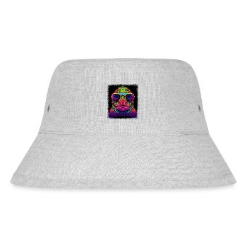 animal defense geek wave dorsal carapace - Stanley/Stella Recycled Bucket Hat - heather grey - Front