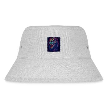dino present idea trex bicycle ride t rex boys - Stanley/Stella recycelter Bucket Hat - Grau meliert - Vorne