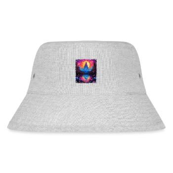 funny cool gift idea child birthday flower power - Stanley/Stella recycelter Bucket Hat - Grau meliert - Vorne