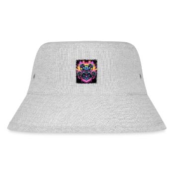 fun panda bear present idea sayings - Stanley/Stella recycelter Bucket Hat - Grau meliert - Vorne