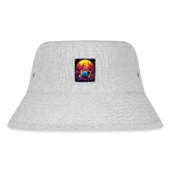 Quote Statement Pride Funny Heart Gift Idea Hippie - Stanley/Stella Recycled Bucket Hat - heather grey - Front