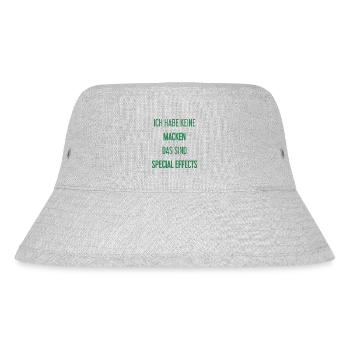 Keine Macken, nur Special Effects! - Stanley/Stella recycelter Bucket Hat - Grau meliert - Vorne