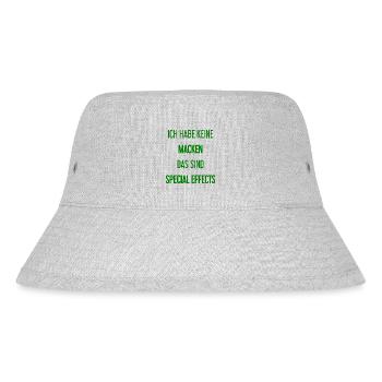 Keine Macken, nur Special Effects! - Stanley/Stella recycelter Bucket Hat - Grau meliert - Vorne