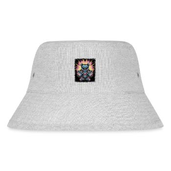 animal present idea happy fun funny gift jokes - Stanley/Stella Recycled Bucket Hat - heather grey - Front