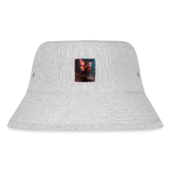 birthday present butterfly statement fauna - Stanley/Stella recycelter Bucket Hat - Grau meliert - Vorne