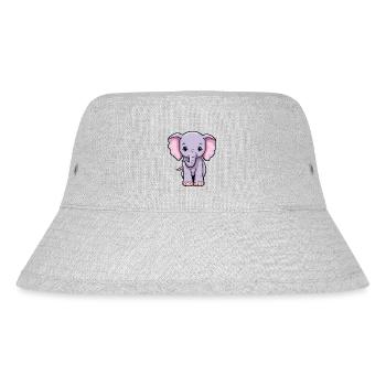 Baby Elefant Kawaii - Stanley/Stella recycelter Bucket Hat - Grau meliert - Vorne