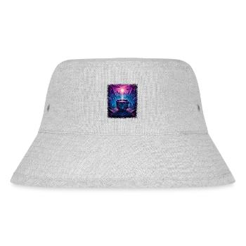 awesome quote heart counterculture peace humor - Stanley/Stella Recycled Bucket Hat - heather grey - Front