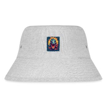 bicycle ride quote gift idea childrens - Stanley/Stella recycelter Bucket Hat - Grau meliert - Vorne