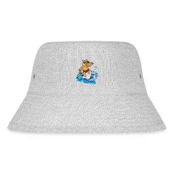 Cool cat surfer - Stanley/Stella Recycled Bucket Hat - heather grey - Front