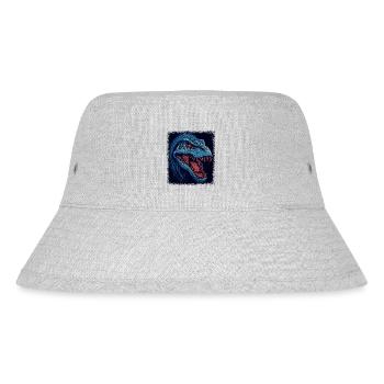 statement humor funny quote bunny happy t rex - Stanley/Stella recycelter Bucket Hat - Grau meliert - Vorne