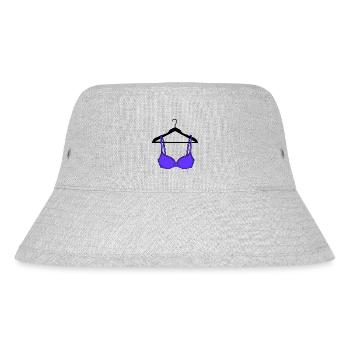 Bra blue to clothes hanger - Stanley/Stella Recycled Bucket Hat - heather grey - Front