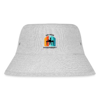 Physiotherapeut Humorvoll Geschenk Spruch Lustig - Stanley/Stella recycelter Bucket Hat - Grau meliert - Vorne