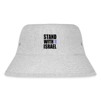Stand with israel - Stanley/Stella recycelter Bucket Hat - Grau meliert - Vorne