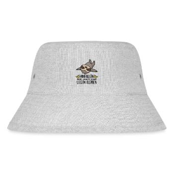 Hinfallen Liegen Bleiben - Faultier - Stanley/Stella recycelter Bucket Hat - Grau meliert - Vorne
