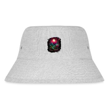 happy present idea birthday present peace symbol - Stanley/Stella recycelter Bucket Hat - Grau meliert - Vorne