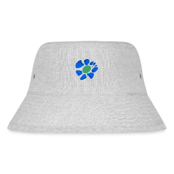 Blume Farbklecks - Stanley/Stella recycelter Bucket Hat - Grau meliert - Vorne
