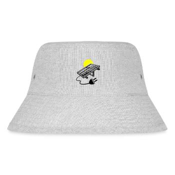 Photovoltaik Anlage Symbol Solar Energie - Stanley/Stella recycelter Bucket Hat - Grau meliert - Vorne