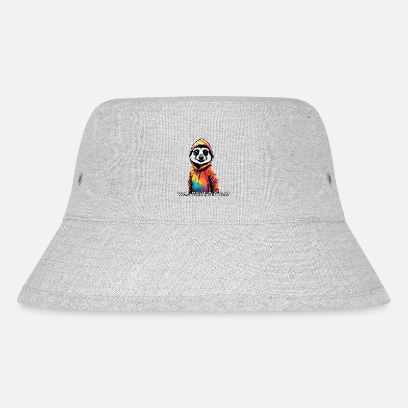 Was geht Digga? Cooles Erdmännchen - Stanley/Stella recycelter Bucket Hat - Grau meliert