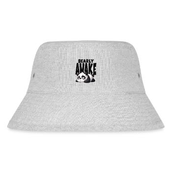 Panda bear awake - Stanley/Stella Recycled Bucket Hat - heather grey - Front