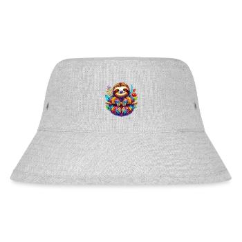 Faultier - Stanley/Stella recycelter Bucket Hat - Grau meliert - Vorne