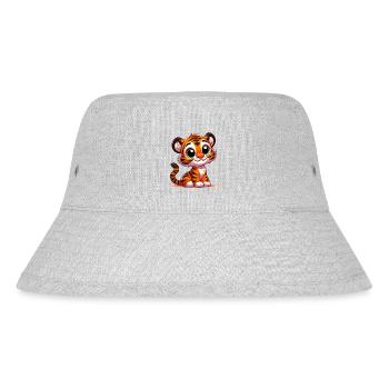 Tiger - Stanley/Stella Recycled Bucket Hat - heather grey - Front