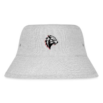 Wolf Logo - Stanley/Stella recycelter Bucket Hat - Grau meliert - Vorne