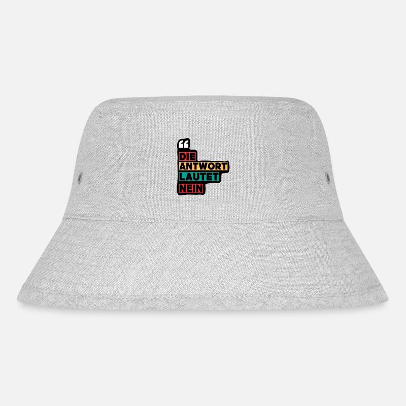 Die Antwort Lautet Nein - Stanley/Stella recycelter Bucket Hat - Grau meliert