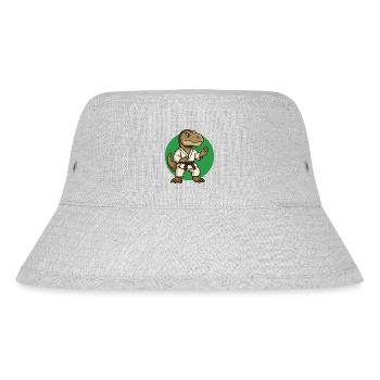 Karate T-Rex Cartoon - Kampfsport, Tyrannosaurus - Stanley/Stella recycelter Bucket Hat - Grau meliert - Vorne