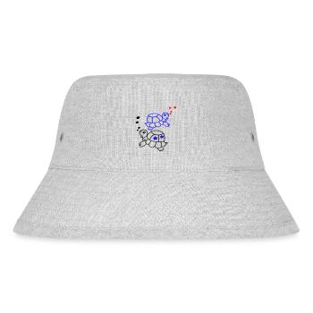 Schildkröten im Meer - Stanley/Stella recycelter Bucket Hat - Grau meliert - Vorne
