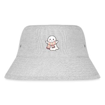 Süßer Geist mit pastellfarbigem Frühlingsschal - Stanley/Stella recycelter Bucket Hat - Grau meliert - Vorne