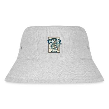Hamburg Forever – Fischliebe mit Stil - Stanley/Stella recycelter Bucket Hat - Grau meliert - Vorne