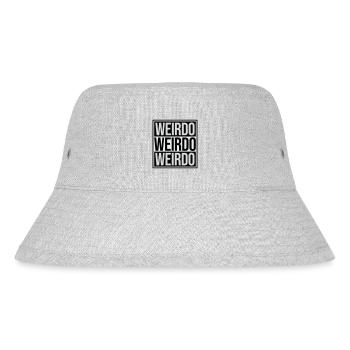 Weirdo Komischer Verrückter Lustiger Spruch Logo - Stanley/Stella recycelter Bucket Hat - Grau meliert - Vorne