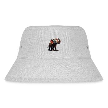 Elefantenglück - Stanley/Stella recycelter Bucket Hat - Grau meliert - Vorne