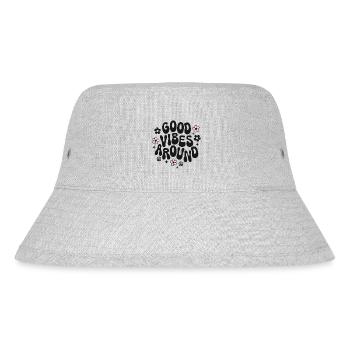 Good vibes around Spruch Trendy Retro Peace Love - Stanley/Stella Recycled Bucket Hat - heather grey - Front