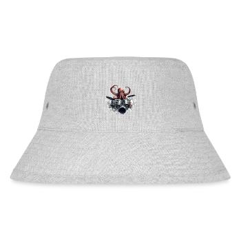 Drumtopus – The octopus with a beat in his blood - Stanley/Stella Recycled Bucket Hat - heather grey - Front