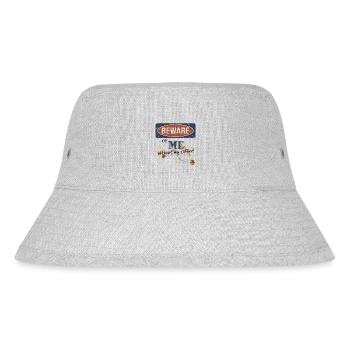 Beware Of Me: Achtung vor mir ohne Morgen-Kaffee - Stanley/Stella recycelter Bucket Hat - Grau meliert - Vorne