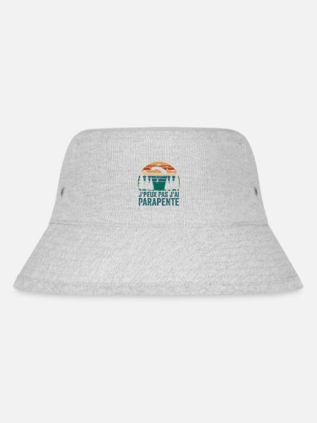 Ich kann nicht Gleitschirm, Gleitschirm Geschenk - Stanley/Stella recycelter Bucket Hat - Grau meliert