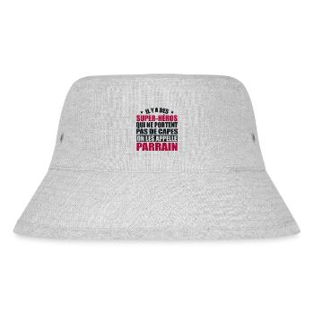 Es gibt Superhelden, die keine Umhänge tragen - Stanley/Stella recycelter Bucket Hat - Grau meliert - Vorne