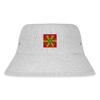 Blume Windrad - Stanley/Stella recycelter Bucket Hat - Grau meliert - Vorne