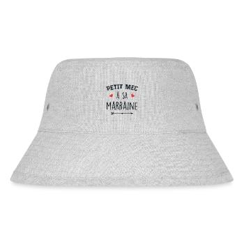 Kleiner Kerl zu seiner Patentante - Stanley/Stella recycelter Bucket Hat - Grau meliert - Vorne