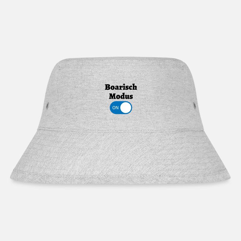 Boarisch Modus - bayerischer Spruch - Stanley/Stella recycelter Bucket Hat - Grau meliert
