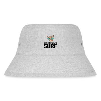 Ich kann nicht surfen - Stanley/Stella recycelter Bucket Hat - Grau meliert - Vorne