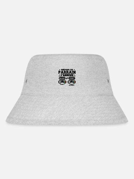 Get ready godfather I'm coming - pregnancy announcement - Stanley/Stella Recycled Bucket Hat - heather grey