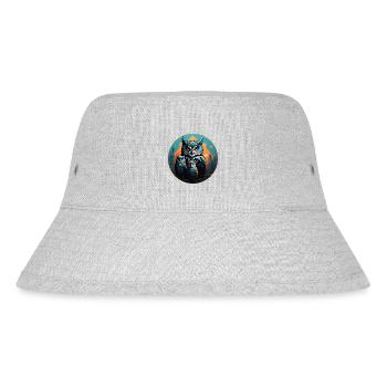 Buntes grafisches Eulendesign für Eulenfans und Vo - Stanley/Stella recycelter Bucket Hat - Grau meliert - Vorne