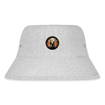 Golden Labrador Retriever Portrait im Farbkreis - Stanley/Stella recycelter Bucket Hat - Grau meliert - Vorne
