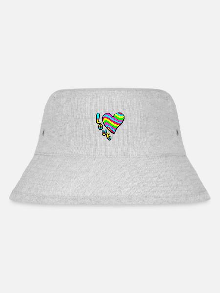 Colourful Love - Stanley/Stella Recycled Bucket Hat - heather grey