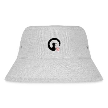 Hello! Baltic Sea North Sea Zen Seagull in Japan Enso Circle - Stanley/Stella Recycled Bucket Hat - heather grey - Front