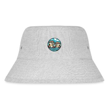 Zwei lustige Ottern Freunde fürs Leben für immer - Stanley/Stella recycelter Bucket Hat - Grau meliert - Vorne