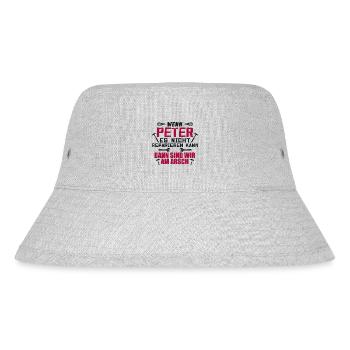 Wenn Peter es nicht reparieren kann - Stanley/Stella recycelter Bucket Hat - Grau meliert - Vorne